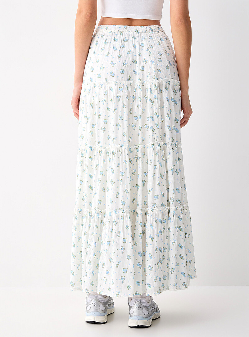 Crinkled ruffled-tier skirt product image 3