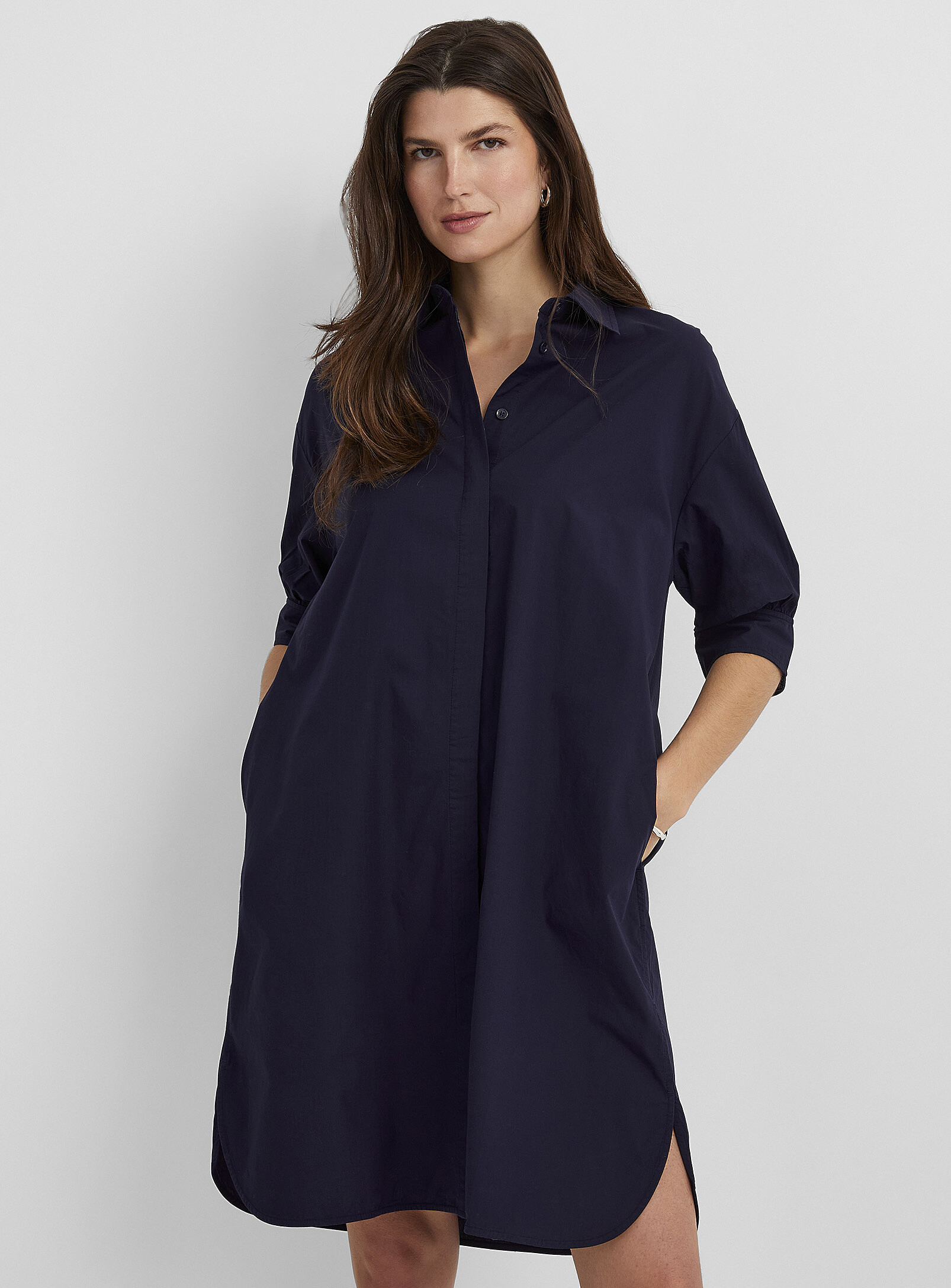 NAVY SHIRTDRESS main image 1