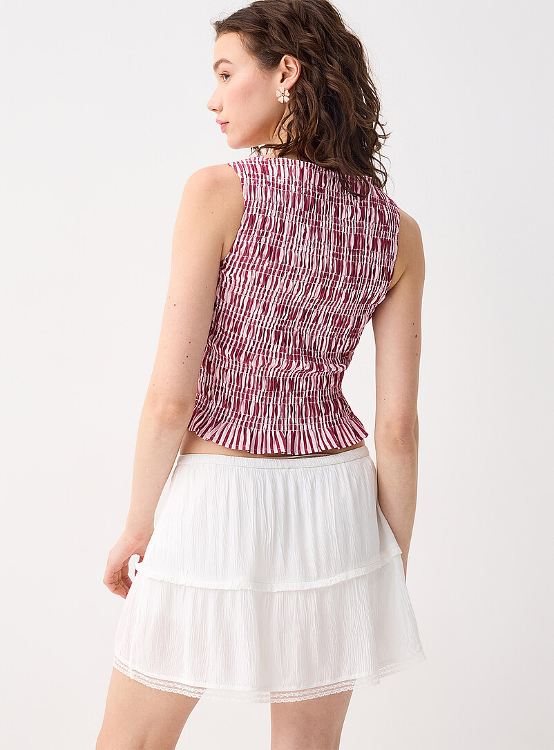 Lace-hem crinkled skort product image 3