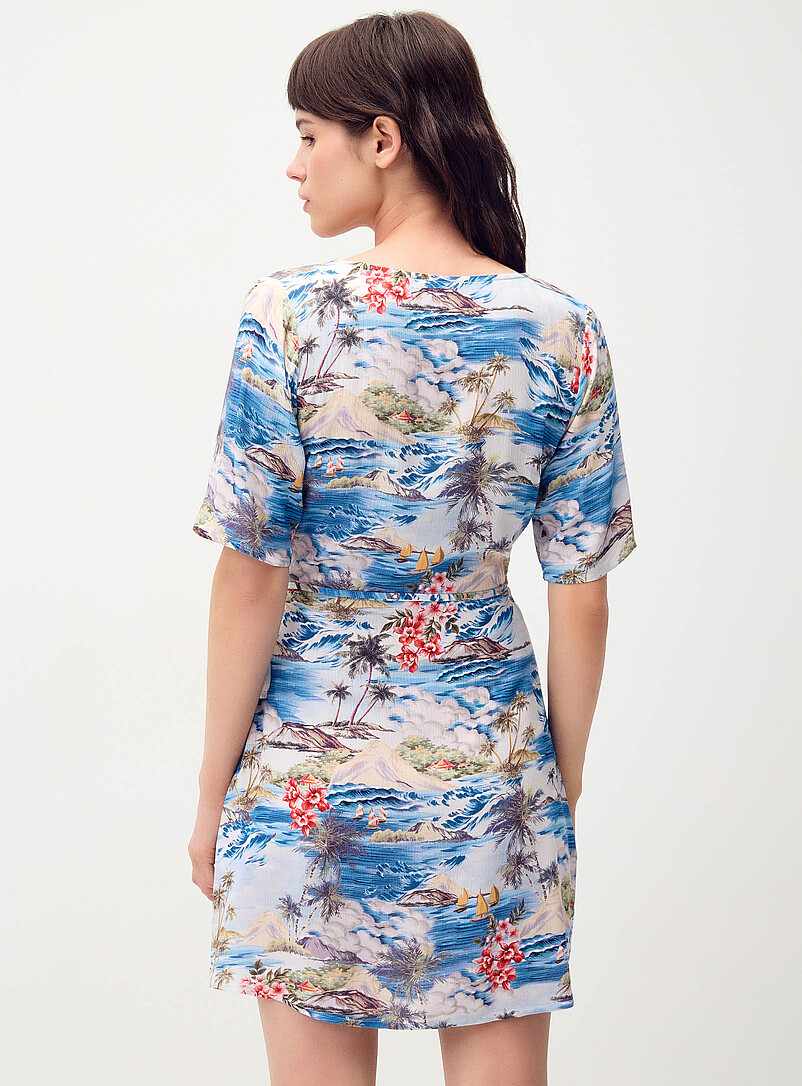 Crinkled wrap-style minidress product image 3