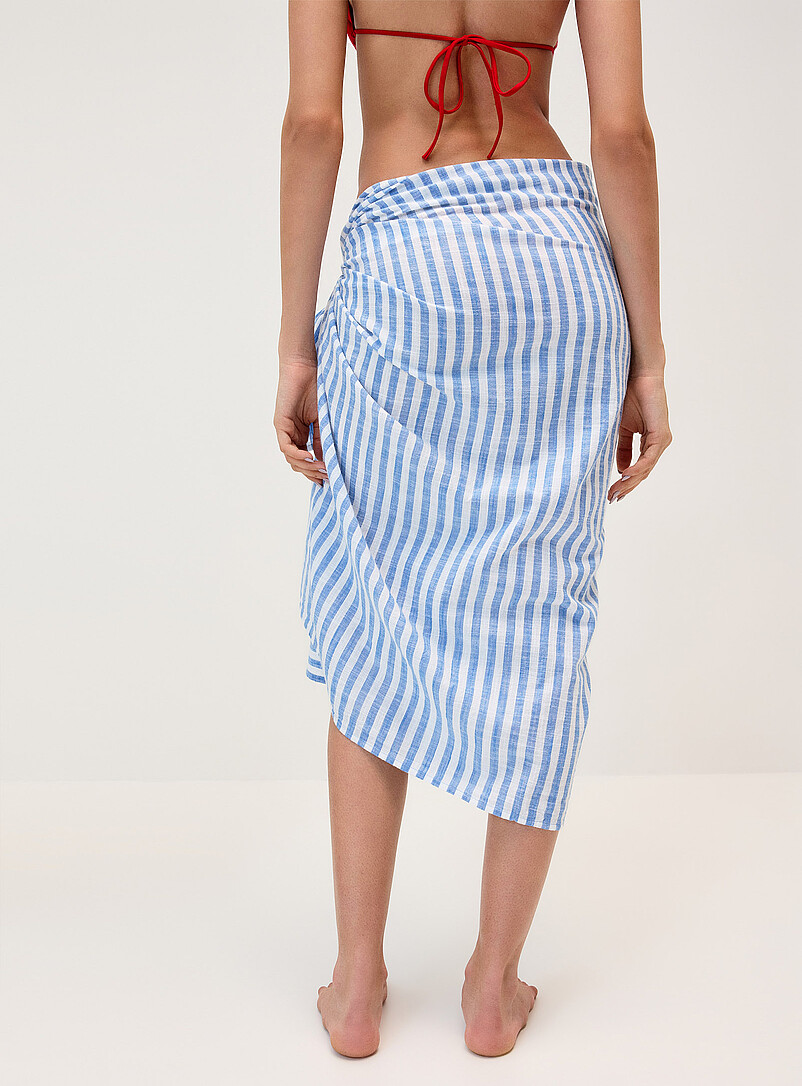 Parasol stripe organic cotton sarong product image 3