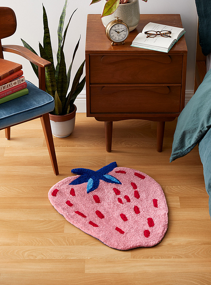Little Brummie Pink Sweet strawberry tufted rug