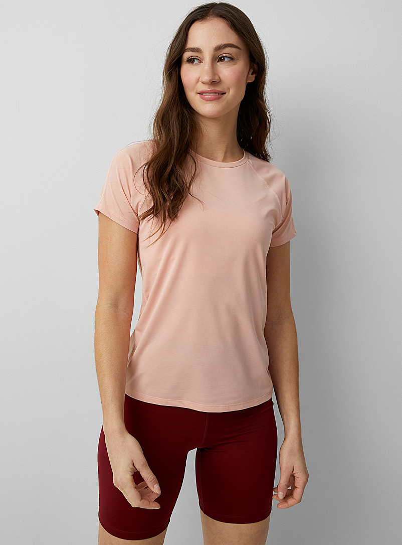 I.FIV5 Peach Abies micro-perforated tee for women