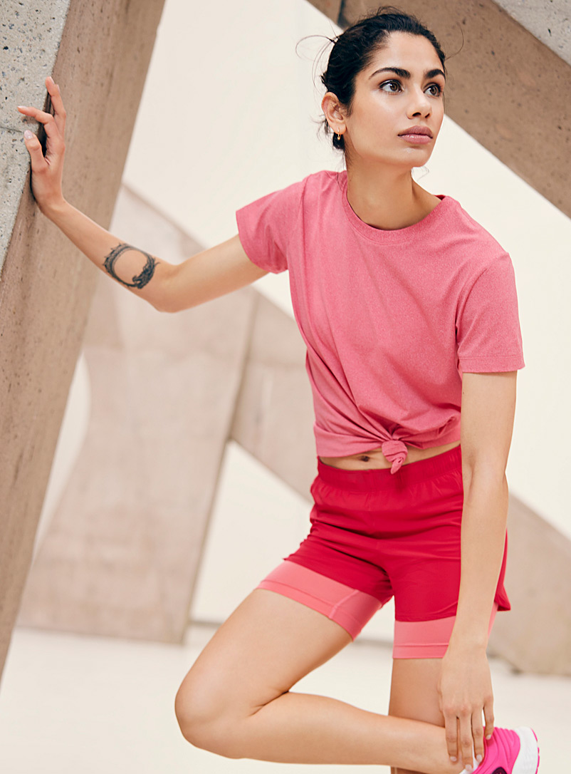 I.FIV5: Le t-shirt ultradoux col rond Rouge moyen-framboi-ceris pour femme