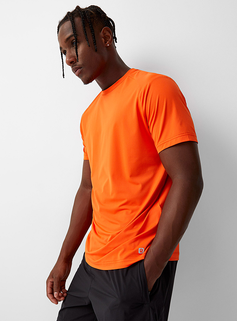 I.FIV5 Orange Micro-perforated high-intensity T-shirt for men