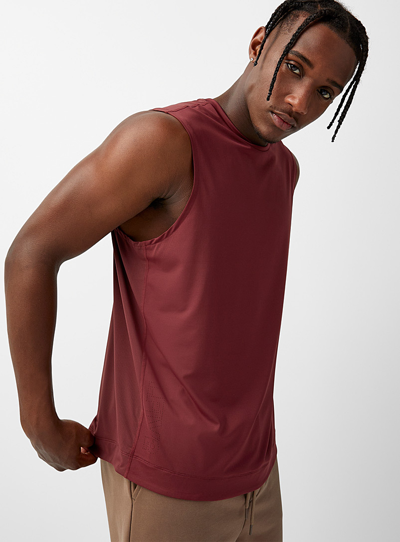 I.FIV5 Ruby Red Drop armhole tank top for men