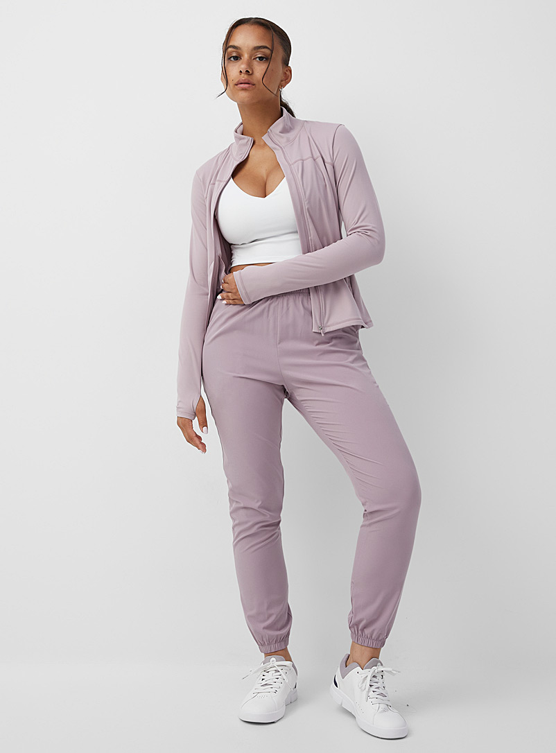 I.FIV5 Lilacs Soft weave joggers for women