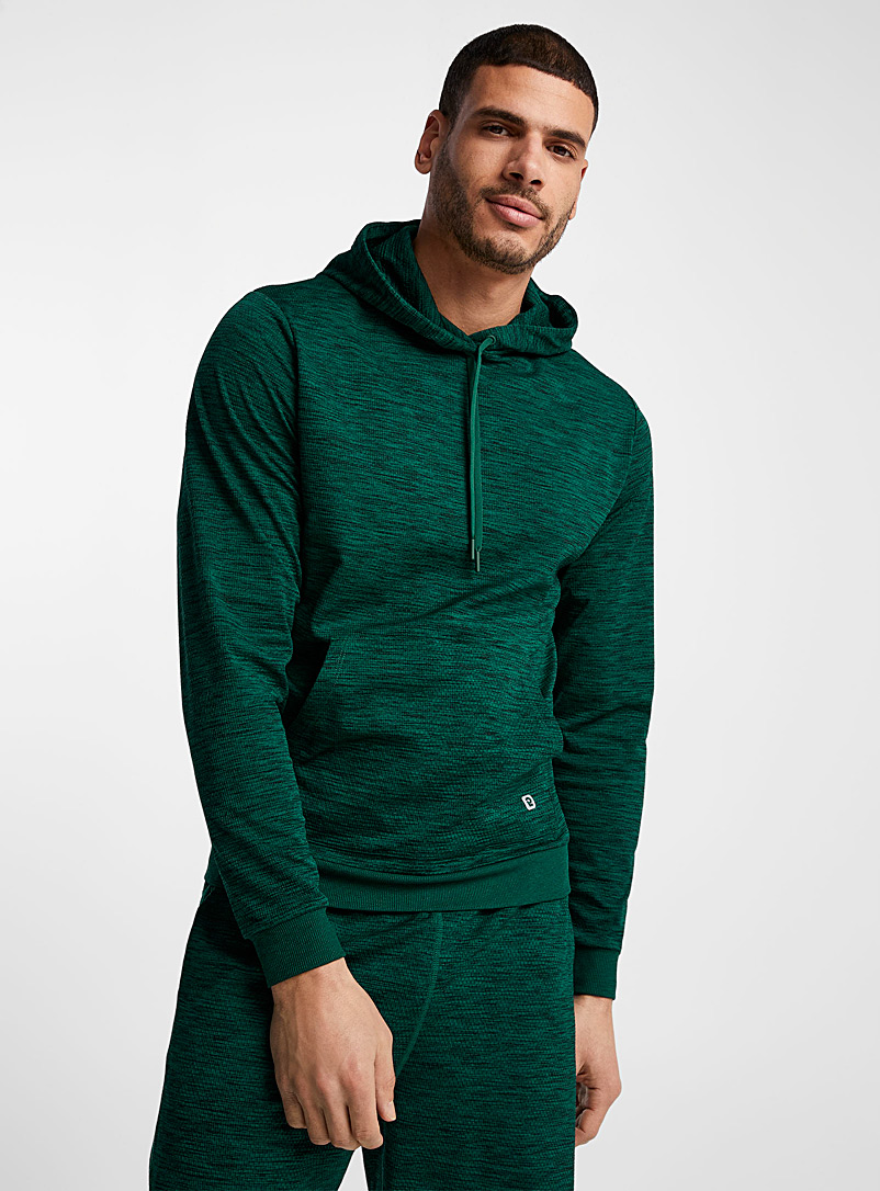 I.FIV5 Green Space dye heavyweight jersey hoodie for men