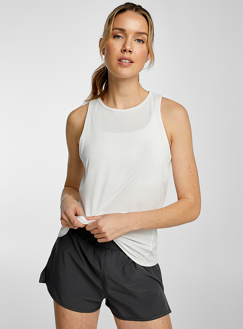 I.FIV5 White Micro-perforated tank for women