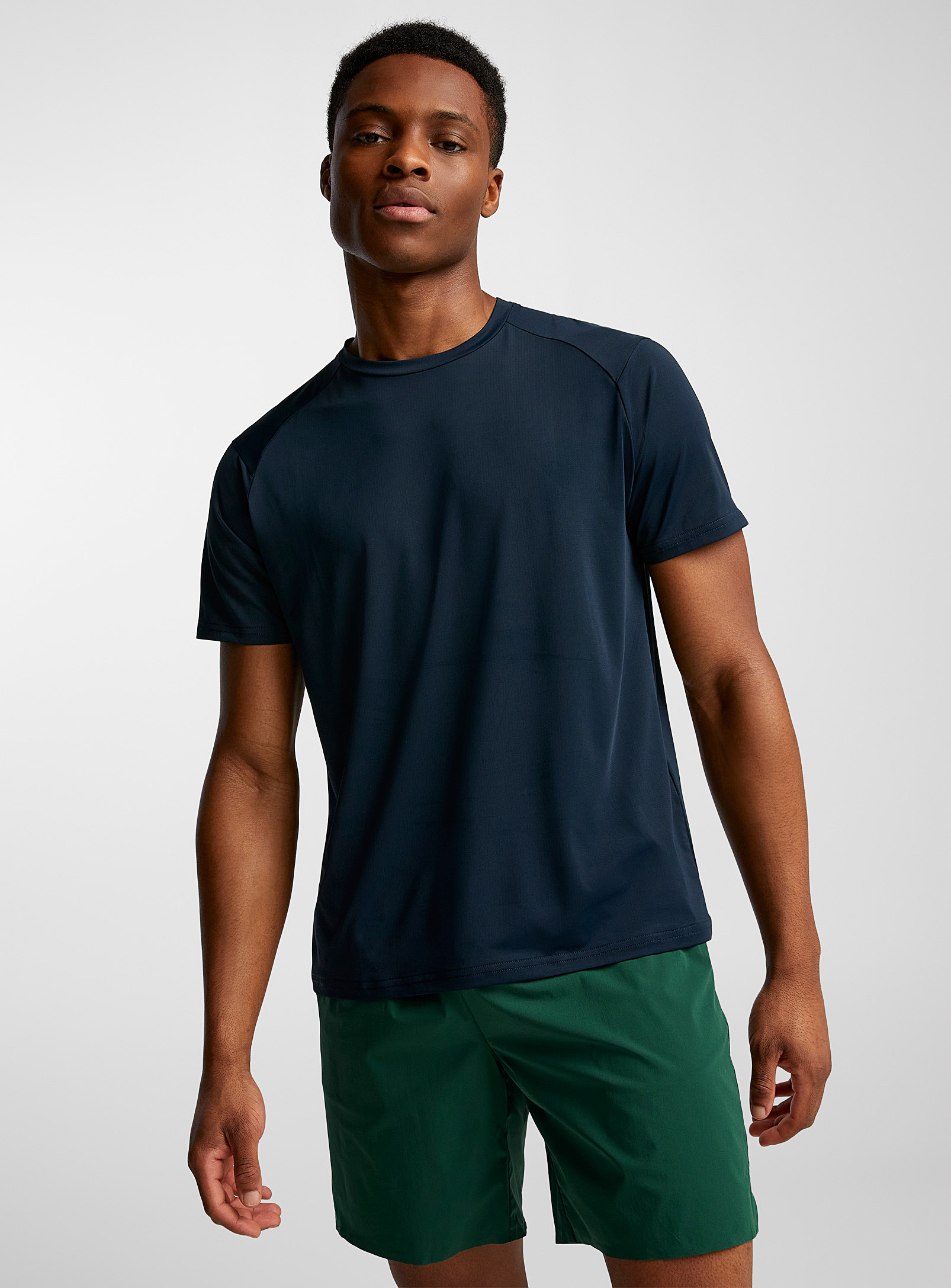 I.fiv5 Micro-perforated High-intensity Tee In Dark Blue