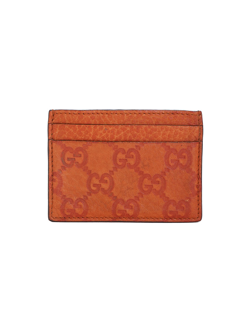 Edito Vintage Orange Guccissima leather card holder Gucci for women