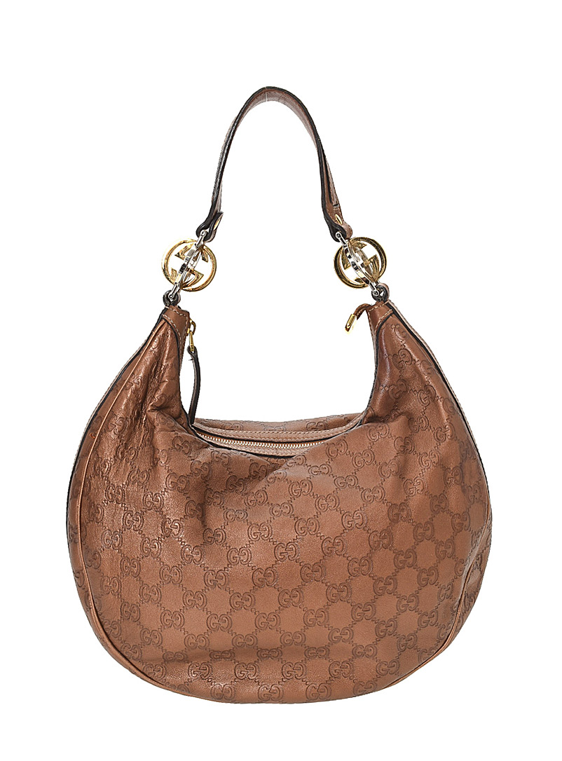 Edito Vintage Amber Bronze GG canvas Twins hobo bag Gucci for women