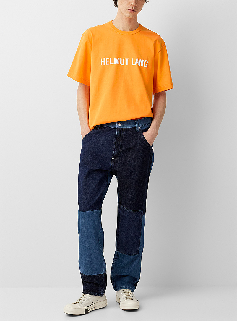 Helmut Lang: Le jean indigo blocs accent Bleu pour homme