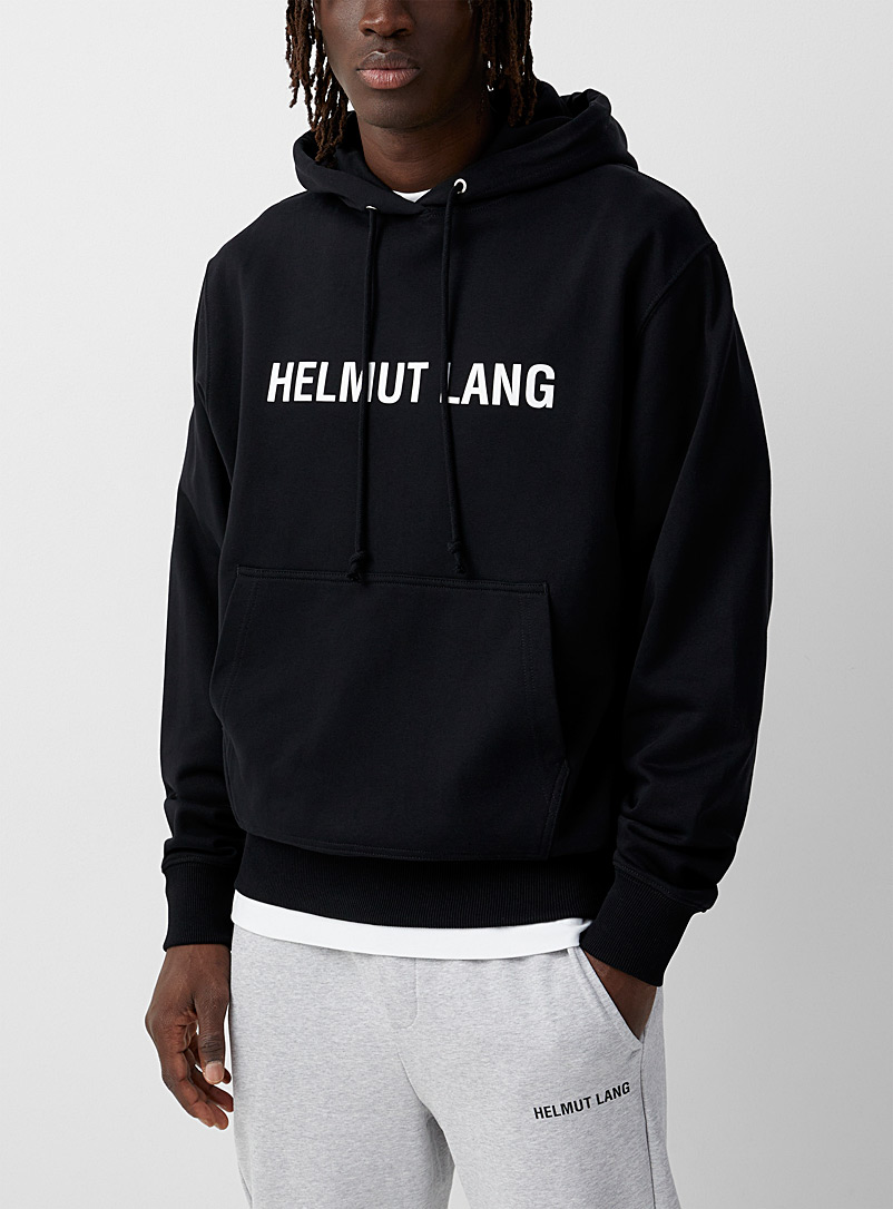 Helmut Lang Black Core logo hoodie for men