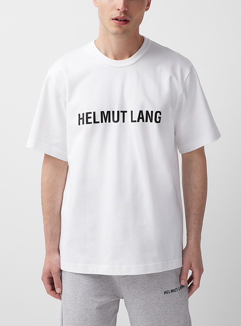 Helmut Lang White Core logo white T-shirt for men