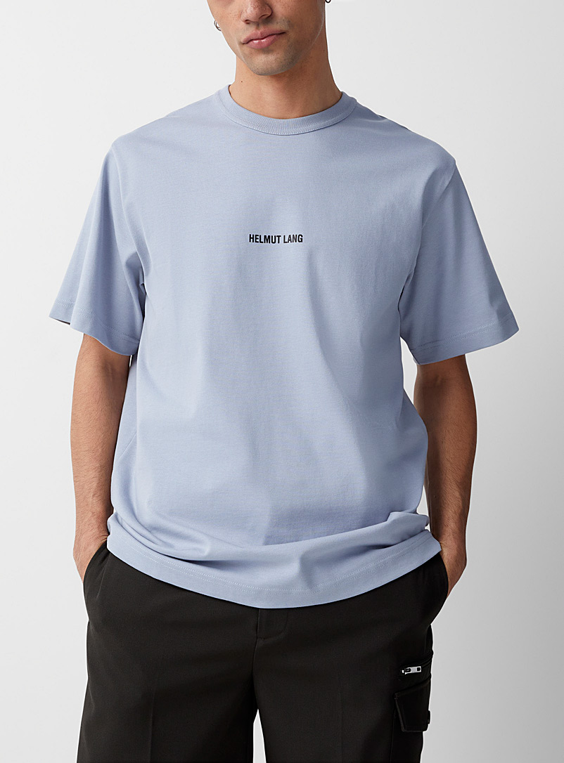 Helmut Lang Grey Core logo colourful T-shirt for men