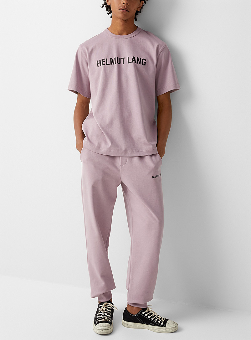 Helmut Lang: Le t-shirt coloré logo Core Lilas pour homme