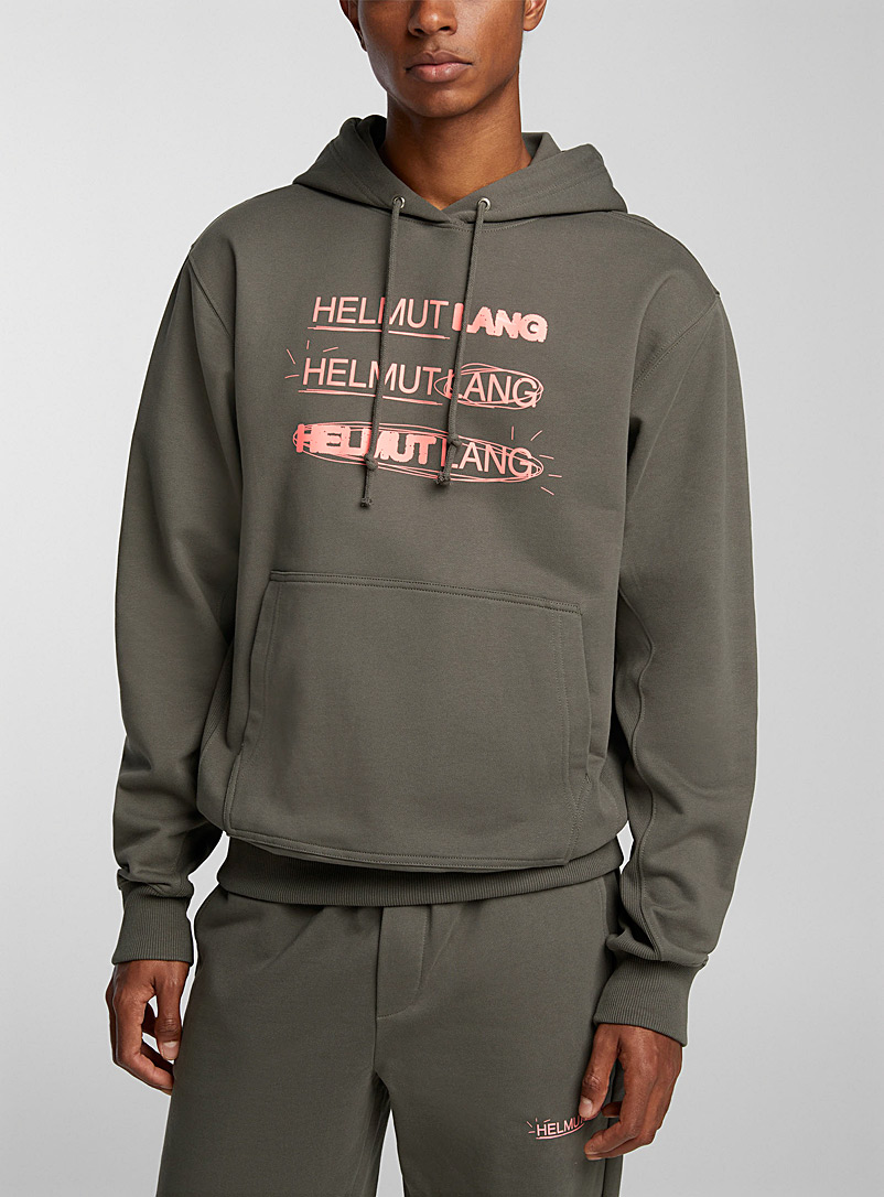 Helmut Lang Grey Space three-signature hoodie for men