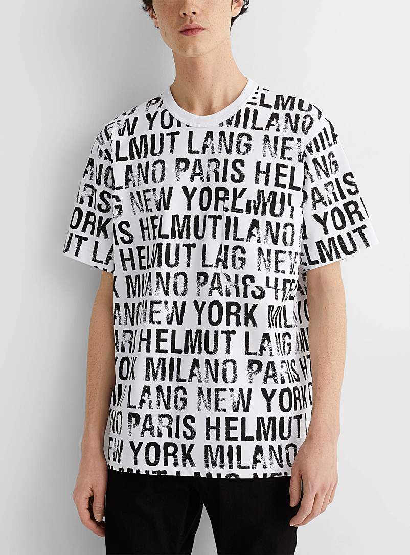 Helmut Lang: Le t-shirt imprimé infini Blanc pour homme