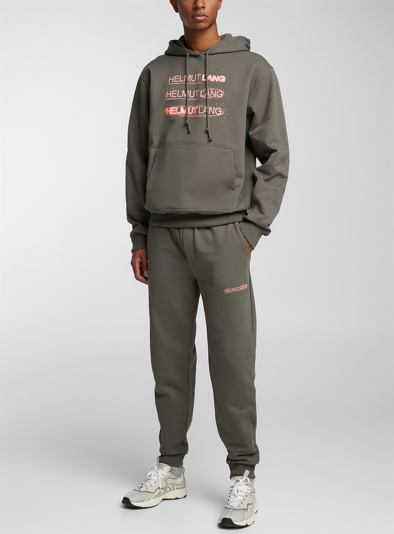Helmut Lang Space Annotated Signature Jogger In Grey