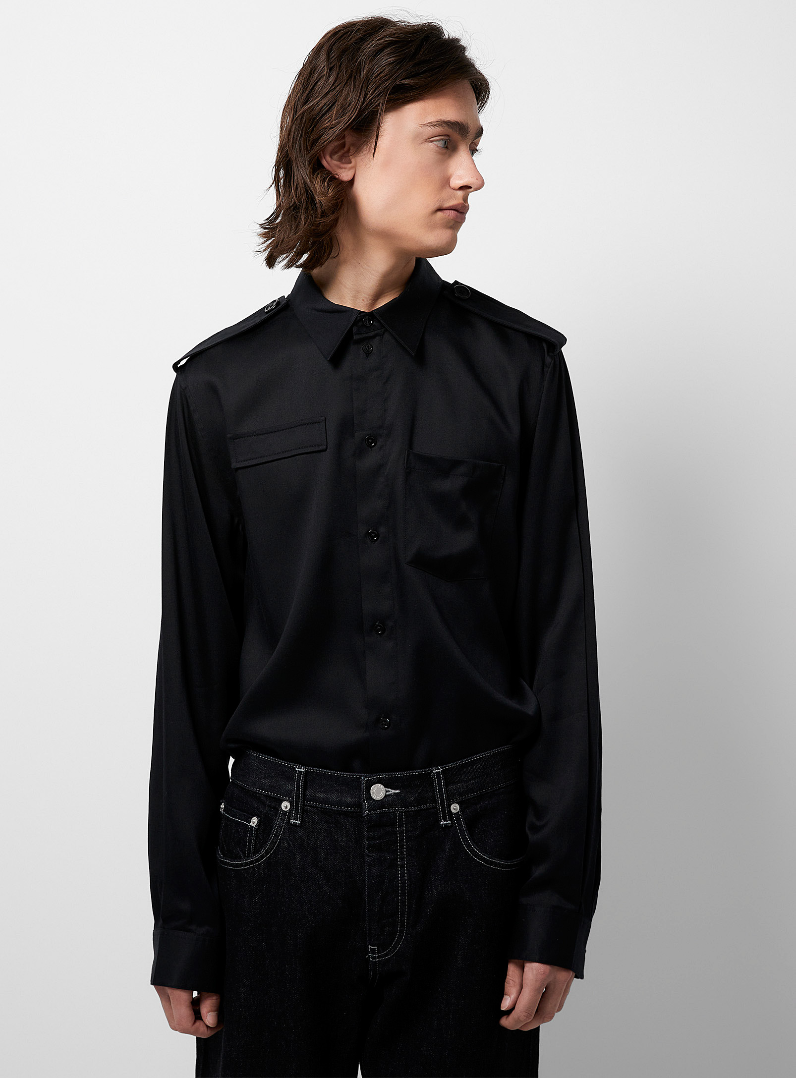 Helmut Lang Utilitarian Black Shirt