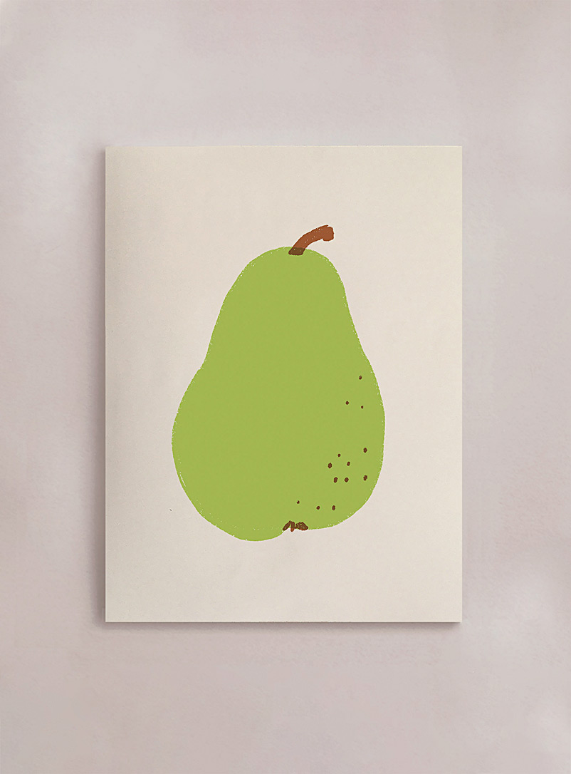 Stephanie Cheng Green Fruit art print 12 x 16 in