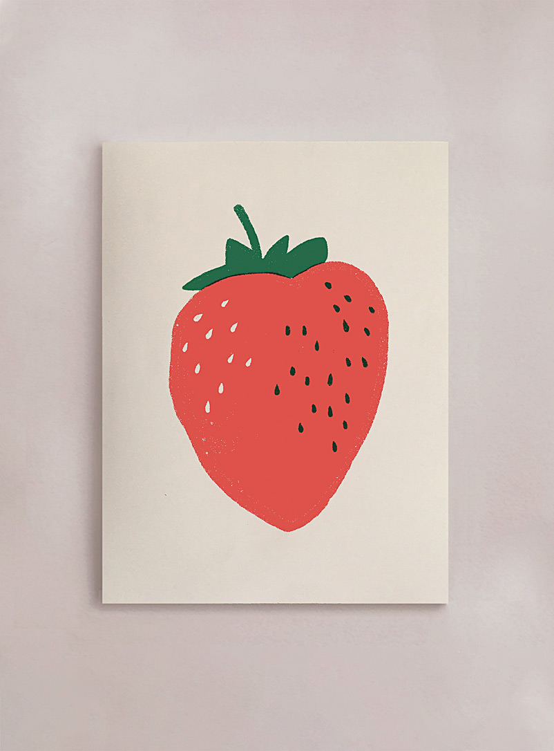 Stephanie Cheng Medium Pink Fruit art print 12 x 16 in