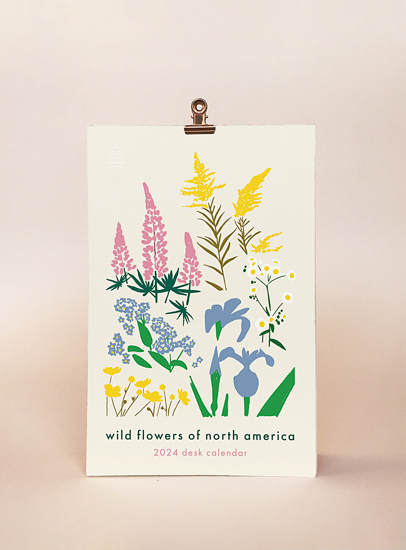 Stephanie Cheng Assorted Wildflowers small 2024 clip calendar 5.5" x 8.5"