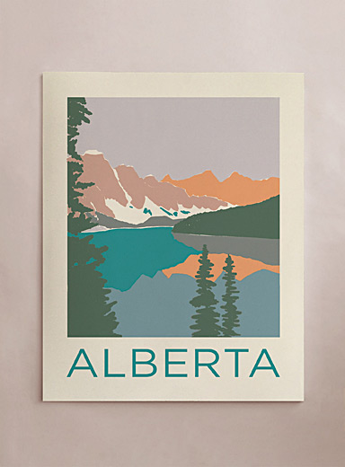 L'affiche Voyage en Alberta 16 x 20 po