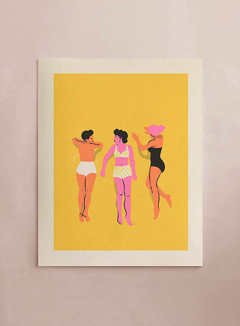 Stephanie Cheng Assorted Sunbathers I art print 16 x 20 in