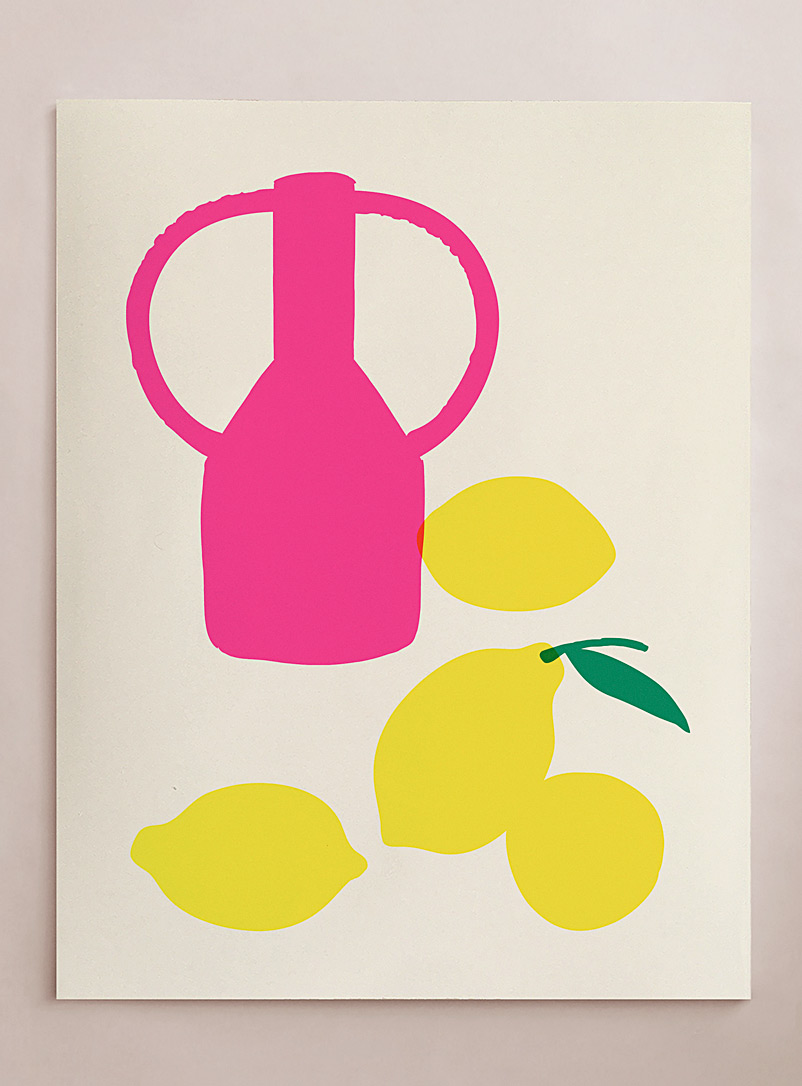 Stephanie Cheng Dark Yellow Summer fruit art print 20 x 26 in
