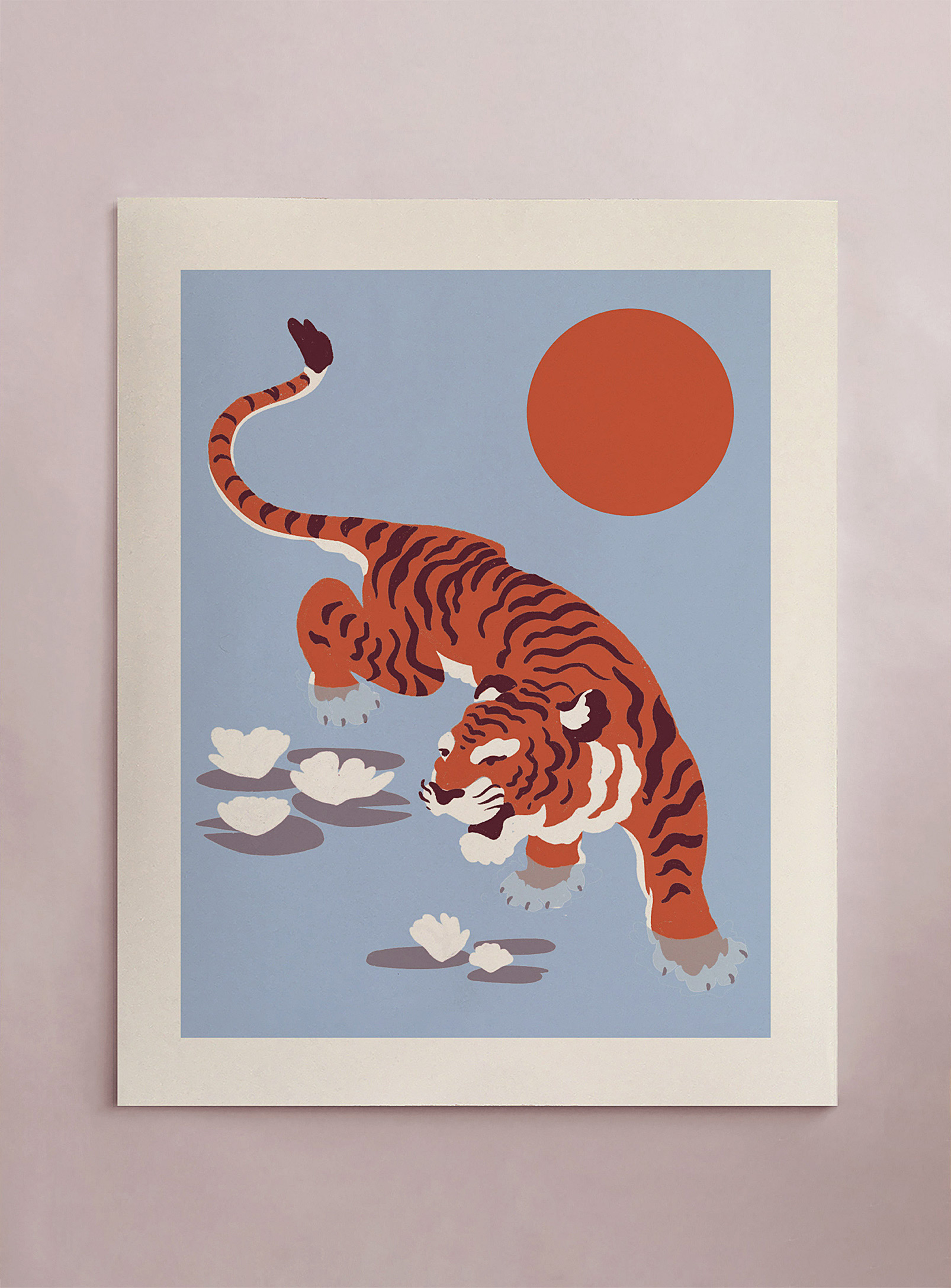 Stephanie Cheng - L'affiche Le tigre d'eau 16 x 20 po