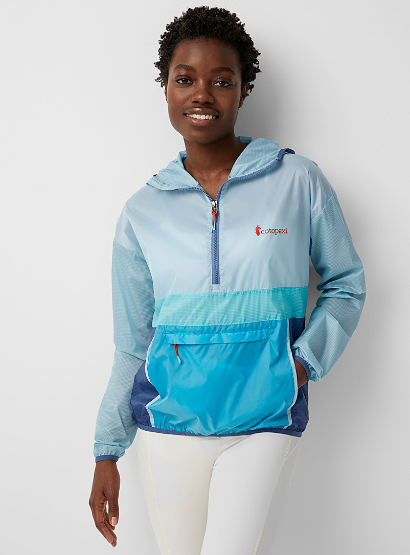 Cotopaxi Baby Blue Cropped colour-block windbreaker for women
