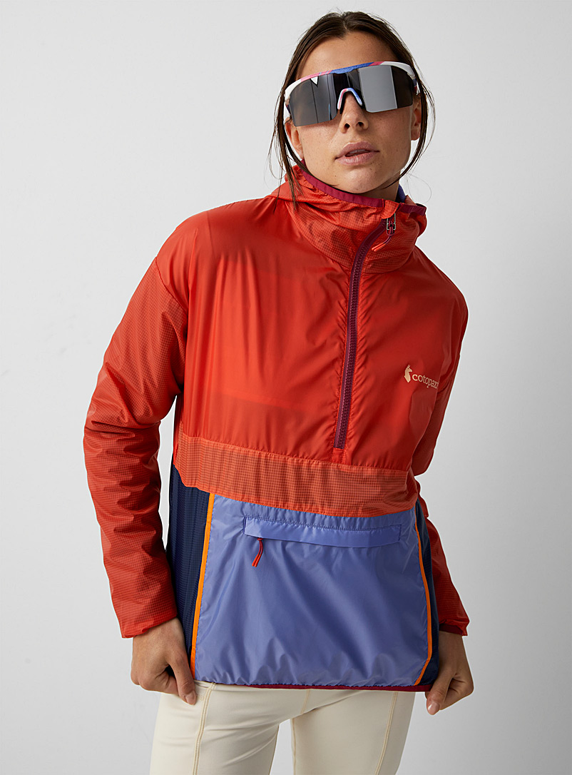 Cotopaxi Red Cropped colour-block windbreaker for women