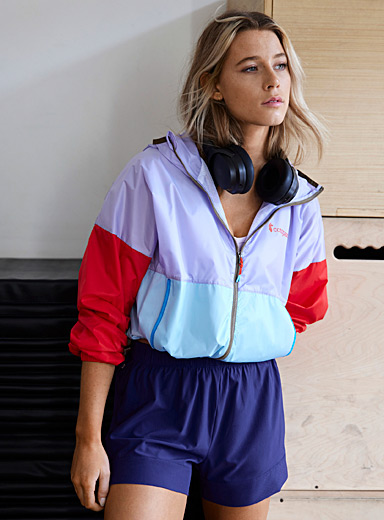 Cropped colour-block windbreaker 