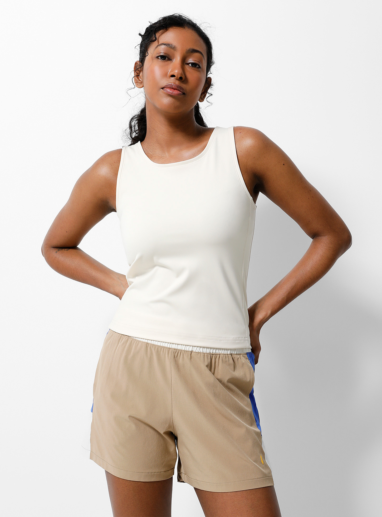 Cotopaxi Muevo Fitted Tank In Ivory/cream Beige