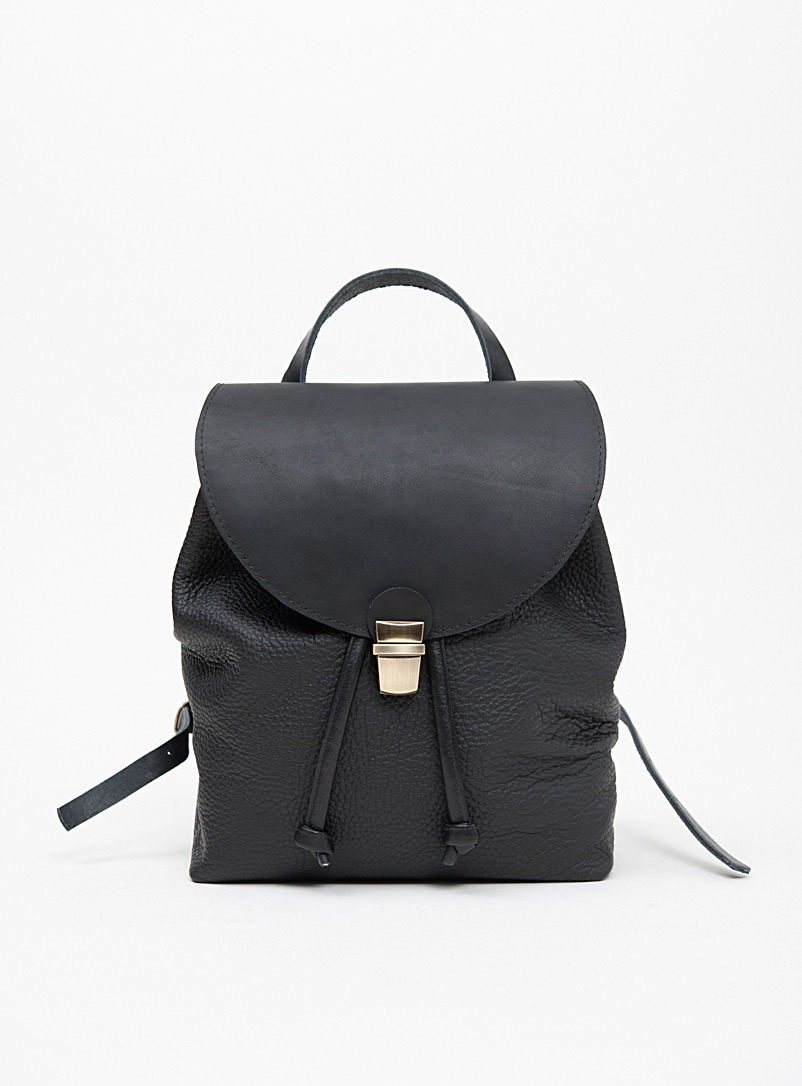 Veinage Black Milan small backpack
