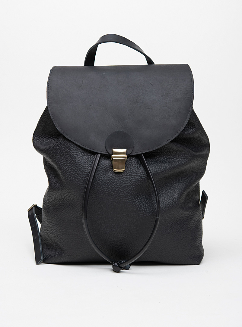 Veinage Black Large Milan backpack