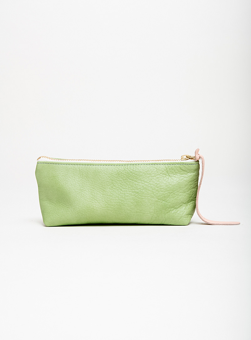 Veinage Lime Green Turin leather case