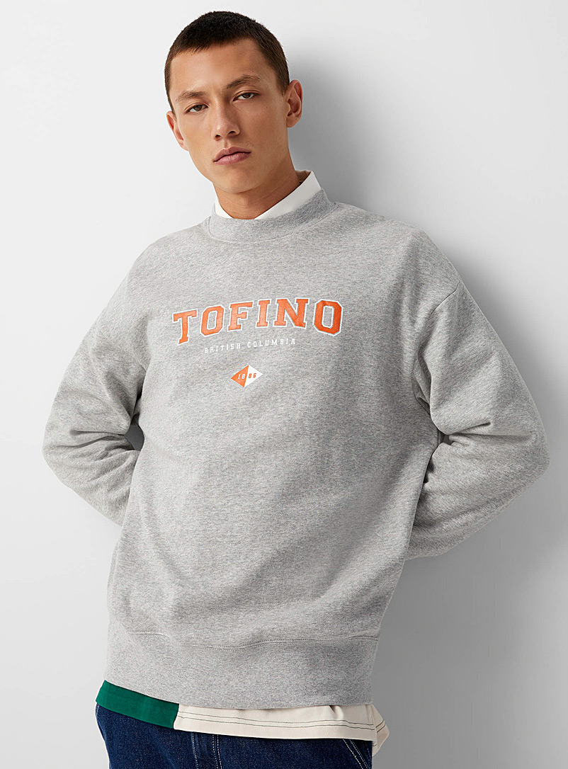 Djab Grey Tofino souvenir sweatshirt for men