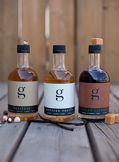 Coffee syrup set 3 bottles