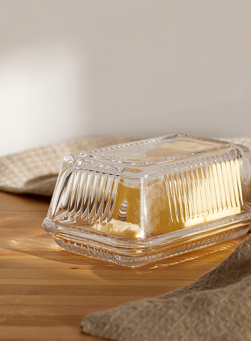 Citta Design Assorted Clear glass butter dish