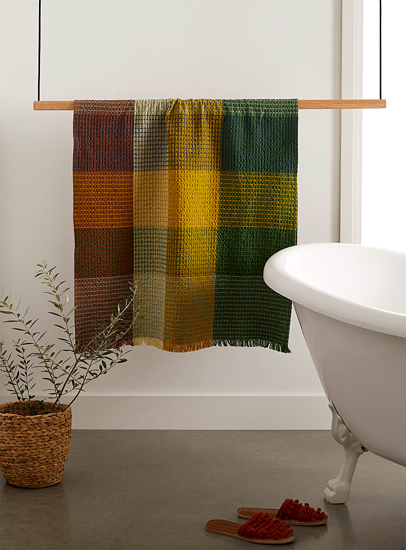 Citta Design: La serviette de plage carreaux diurnes 90 x 150 cm Assorti
