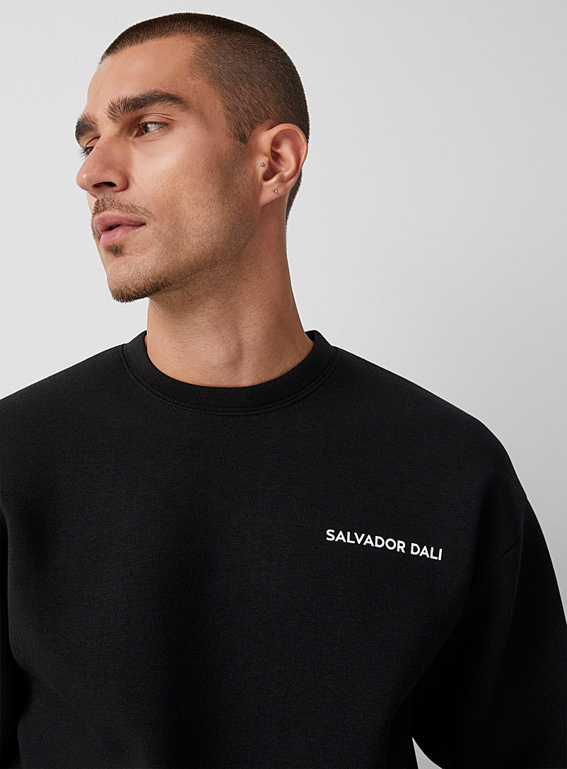 Le 31 Charcoal Modern art neoprene sweatshirt for men
