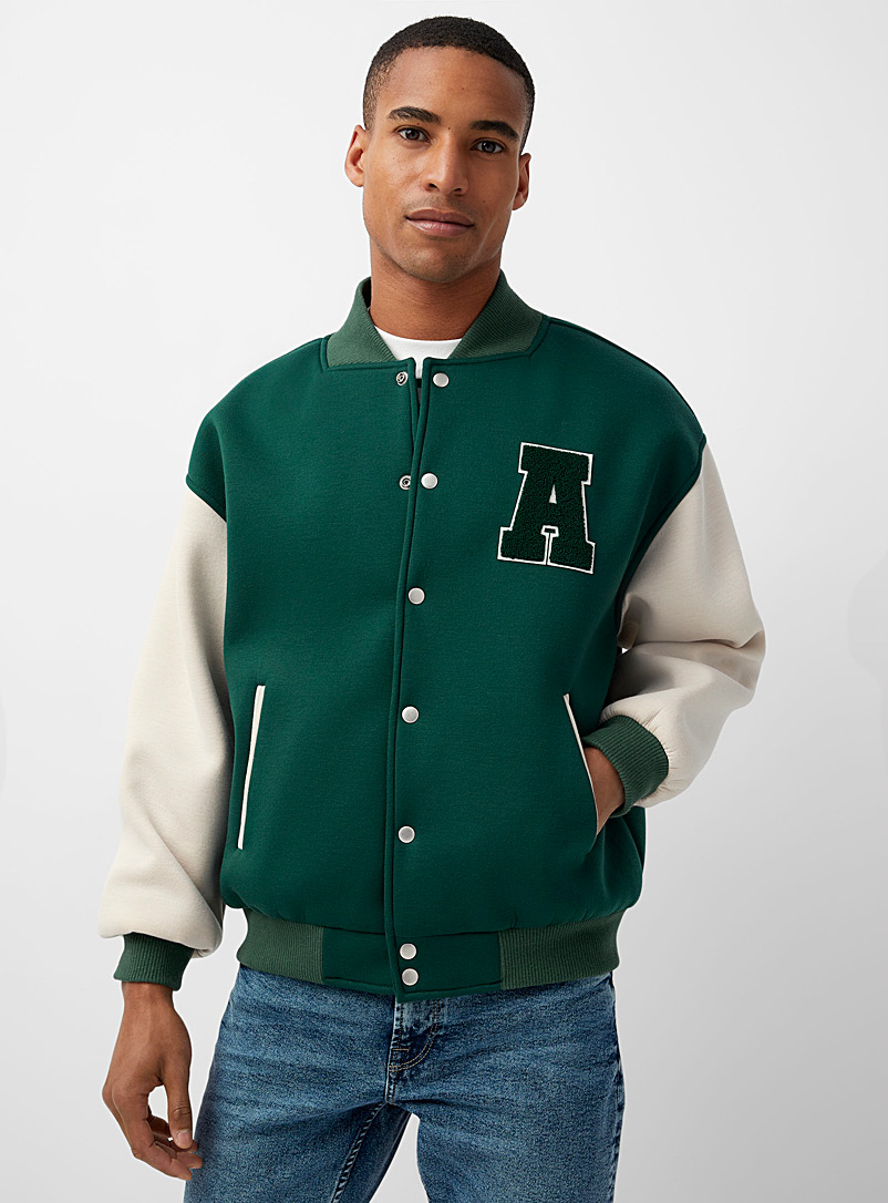 Le 31 Green Varsity jacket for men