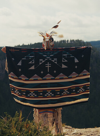 DESCENDANT TAPIS BLANKET ディセンダント ブランケット Homelands recycled fibre reversible blanket | MINI TIPI | | Simons