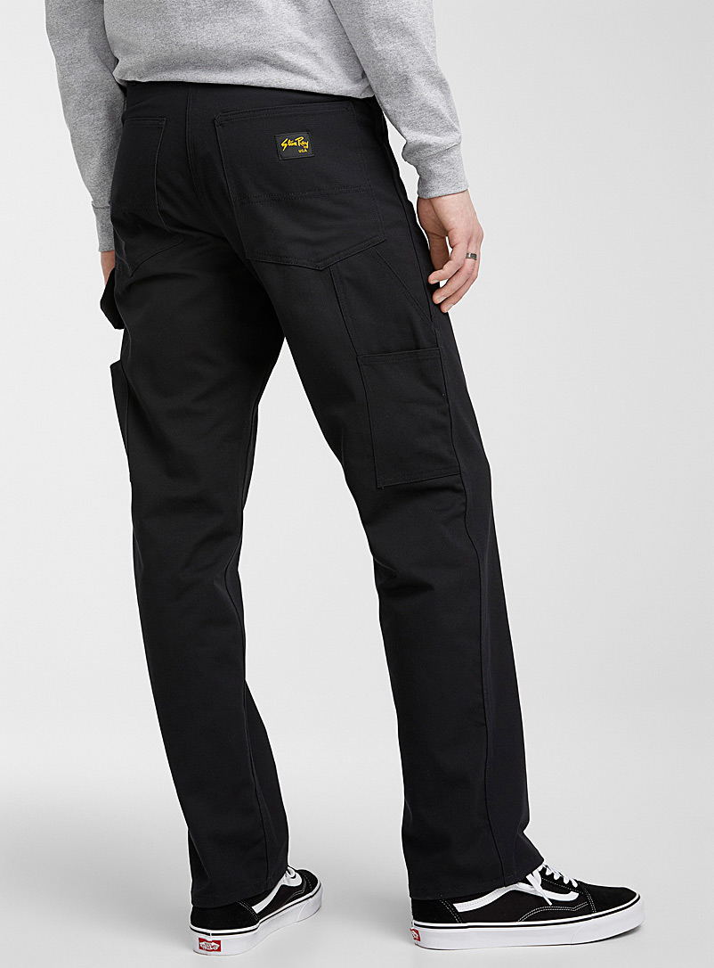 Stan Ray: Le pantalon Painter noir Coupe droite Noir pour homme