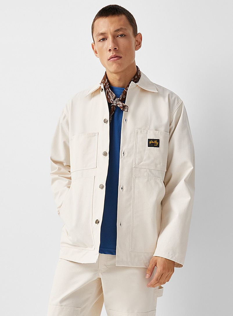 Stan Ray Ecru/Linen Beige workwear jacket for men
