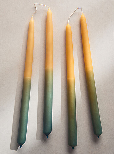 Two-tone candles Set of 4