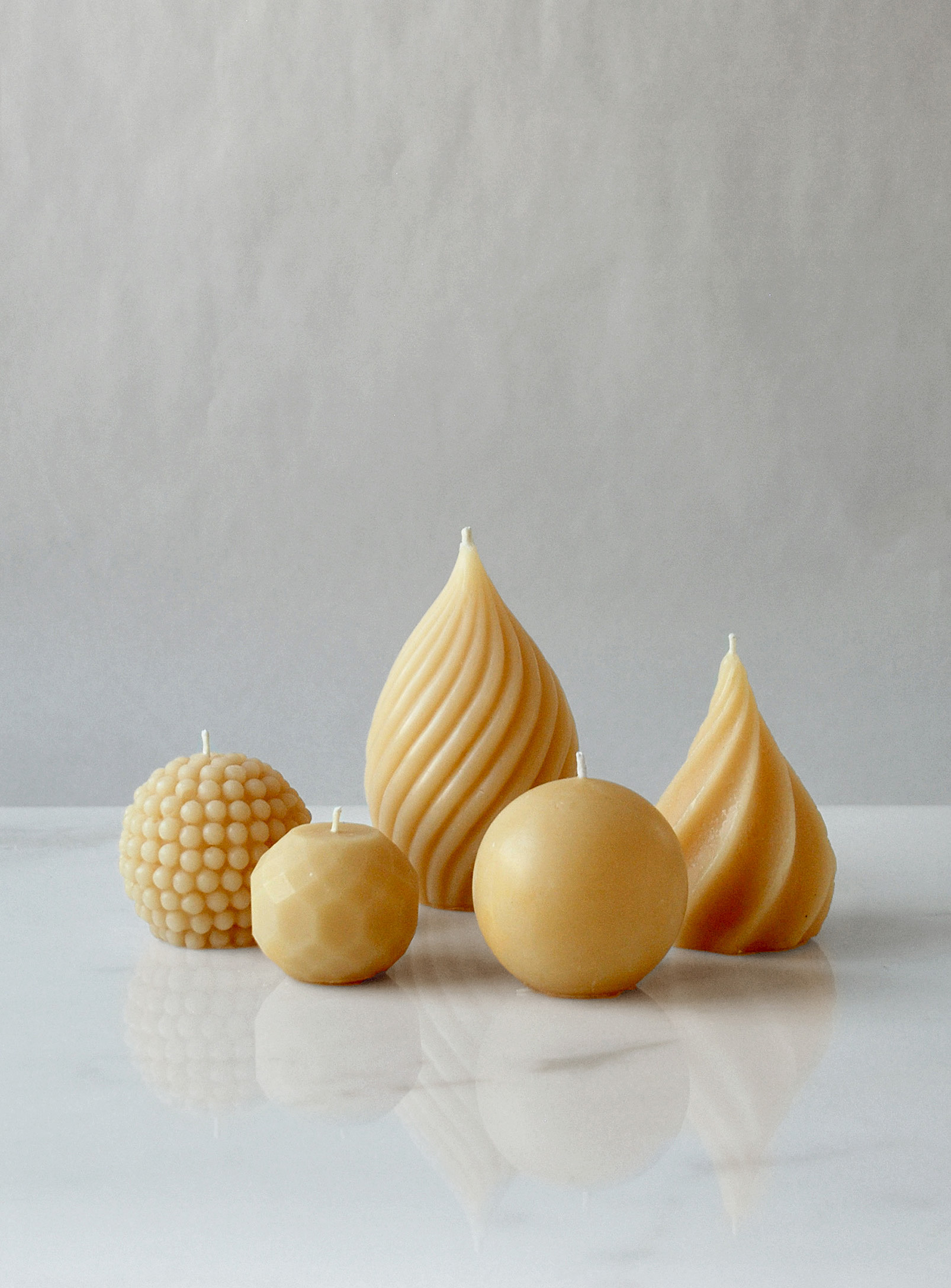 Barletta Beeswax - Beeswax whimsical gift Set  of 5 candles